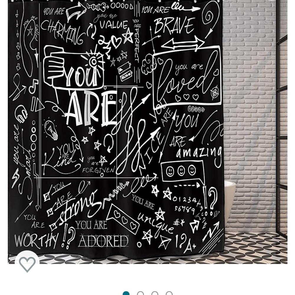 Shower Curtain to make you feel special 60WX72L full of Accolades